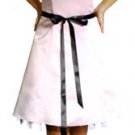 A60 - Cute Tube Dress w/ Lace Trim Top & Ribbon Waist Tie + Shaw