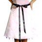 A60 - Cute Tube Dress w/ Lace Trim Top & Ribbon Waist Tie + Shaw