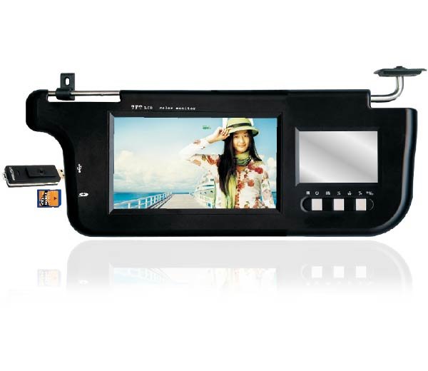 PAIR 7" INCH TFT LCD SUNVISOR MONITORS W/ SD/MMC & USB