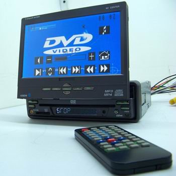 7" In Dash DVD Player SD/USB/TV/FM/Divx/Bluetooth, Touch Screen