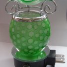 Green Glass PLUG IN Nightlight TART WARMER
