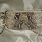 BRAND NEW COACH  Amanda Opal Embossed Python Capacity Wristlet  - Style #42716) 