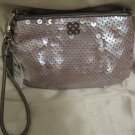 BRAND NEW Coach Audrey Sequin Small Wristlet - Grey 45395 NEW