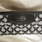 Brand New Coach Madison Op Art Shantung Signature Zip Wallet - 45460
