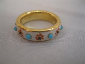 Coach Brand New Poppy Gold Flower Ring Size 6 #95493