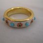Coach Brand New Poppy Gold Flower Ring Size 6 #95493