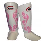 Twins Fancy Shin guards100% genuine leather FSG-11 (PINK FLOWER)