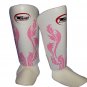 Twins Fancy Shin guards100% genuine leather FSG-11 (PINK FLOWER)