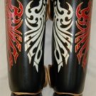 Raja Fancy Shin guards100% genuine leather  (Tattoo) 2RFSP2-1-2
