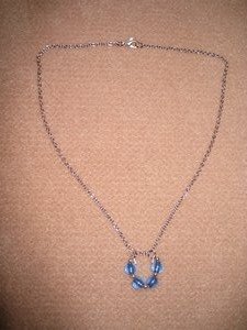 Blue Pendant with silver chain