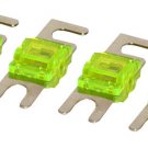 BrandX XLMF100 - 4 Pack 100 Amp (Yellow) MIDI Mini ANL Style Fuses