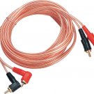 GSI GPS12 - 12 ft RCA 2 Channel Spiral Shielded Audio Cable, Gold Plated RCA Connector