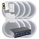 Pyle KTHSP85 - 4 Room In-Ceiling Home Speaker System  w/4 Volume Controls Knob