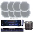 Pyle KTHSP85DV - 4 Room Home In-Ceiling Speakers W/DVD/MP3 Amp System