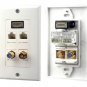 Pyle PHDM2RJRF1 - HDMI /Mono RCA Audio /Coaxial /Dual Ethernet Combo Wall Plate