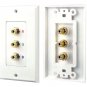 Pyle PHRCOMP3 - 3 RGB/RCA Component Wall Plate