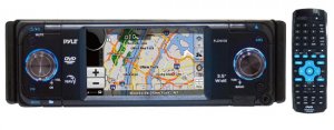 Pyle PLDNV36 - 3.5'' TFT Touch Screen DVD/CD/MP3 Player/AM/FM/SD-USB Receiver w/ Built-in GPS & USA/