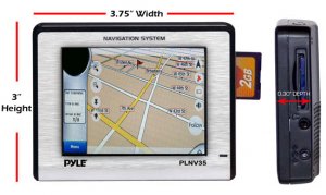 Pyle PLNV35 - 3.5'' Touch Screen Universal Portable GPS Navigation w/USA/Canada Mexico Maps