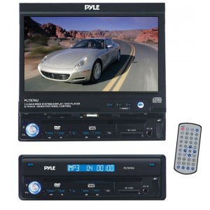 Pyle PLTS76U - 7'' Motorized Touch Screen TFT/LCD Monitor With DVD/CD/MP3/AM/FM Player