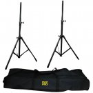 Pyle PSTK103 - Heavy-Duty Aluminum Anodizing Dual Speaker Stand with Traveling Bag Kit