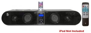 Pyle PVSB300 - 5-Way 240 Watt Multi-Source Sound Bar Integrated I-Pod Dock w/ FM Tuner & SRS 3D Tech