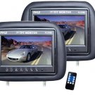 Pyle PL71PHB - Headrest Pair with Built-in 7'' TFT-LCD Monitors (Black)