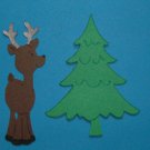 3" Evergreen Tree and Reindeer