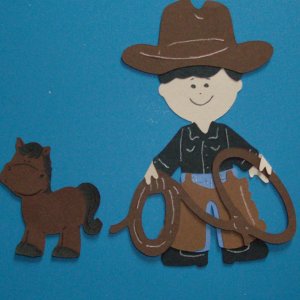 3" Cowboy and pony