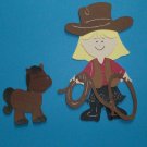 3" Cowgirl and pony
