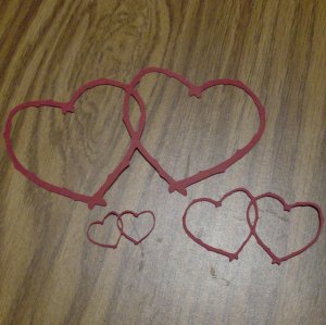 3 paired hearts
