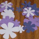 Shades of Purple Flower Die Cuts - 40 pcs