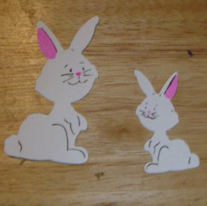 Bunny Rabbit Die Cut Pair