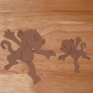 Monkey Pair Die Cut
