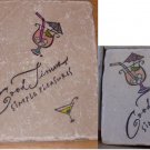 "Good Times Simple Pleasures" 4 Coasters and Trivet Set