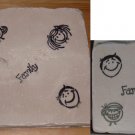 "Family" 4 Coasters and Trivet Set