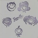 "Family" Coasters - Set of 5 -5 Member layout