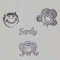 "Family" Coasters - Set of 3 -3 Member layout