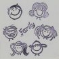 "Family" Coasters - Set of 6 -6 Member layout