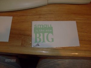 2" Tinker Bell "Small is the new Big" saying