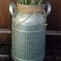 Rustic Farmhouse Galvanized Milk Can With Handles with Faux Lavender