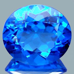 25.20Ct.Magnificent Oval Corn Flower Blue Quartz Brazil
