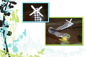 Houndstooth Pacifier Holder