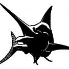 Marlin Decal 5 Black 10.5" x 8.5"