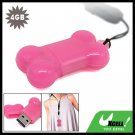 Bone Shaped USB 2.0 4GB Flash Driver w/ Neck Strap