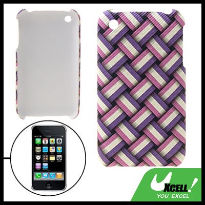 Anti-Slip Gridding Hard Plastic Case for Apple iPhone 3G