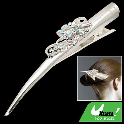 Alloy Women's Barrette Alligator Hair Clip Silvery