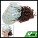 Brown Curly Wig Bandana Girls Extension Hairpiece Hair Piece