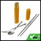 Portable Stainless Steel Chopstics Fork Spoon Tableware Gift