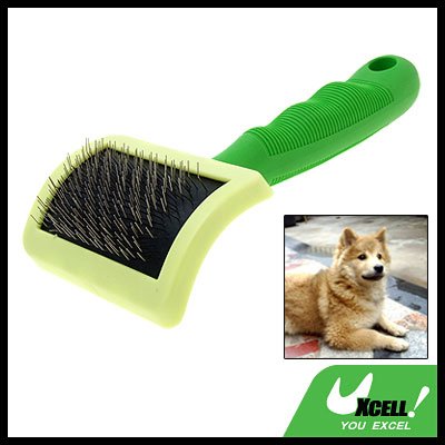 Green Handle Pet Dog & Cat Bristles Grooming Brush
