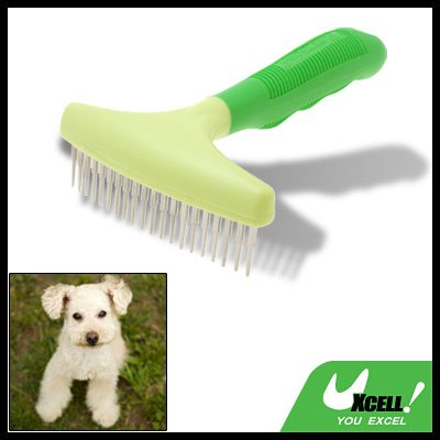 Green Brush Pet Dog Grooming Shedding Brush Rakes